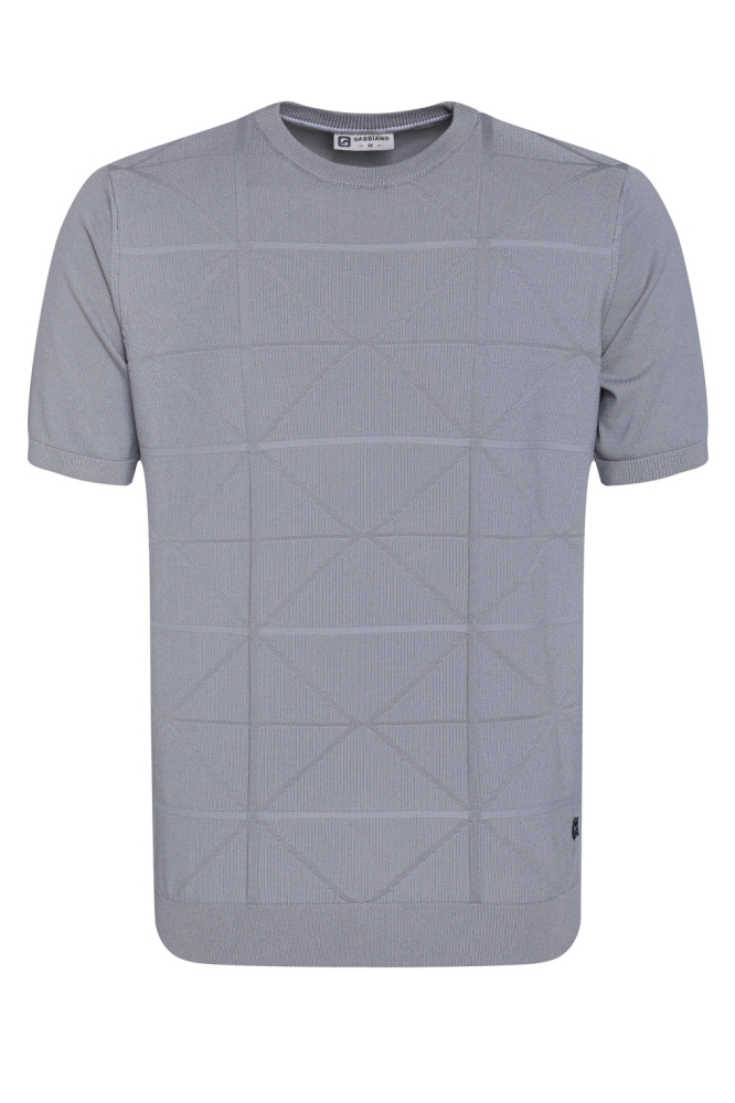 GESTRUCTUREERD T SHIRT 155510 605 grey melange